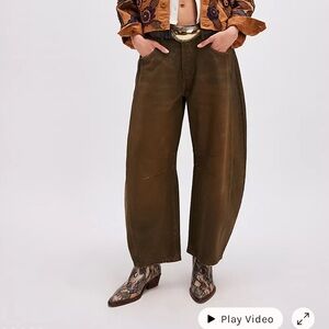 Free People Good Luck Barrel Jean